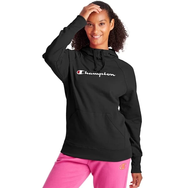 CHAMPION Women's Powerblend Graphic Logo Hoodie - Image 2