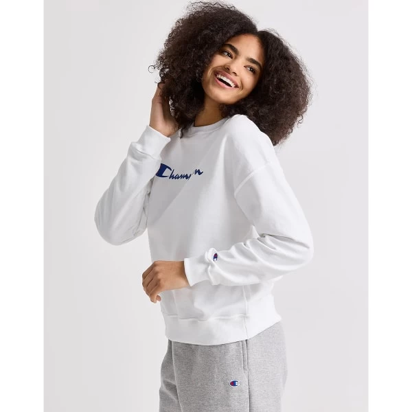 CHAMPION Women's Powerblend Fleece Relaxed Fit Crew - Image 3