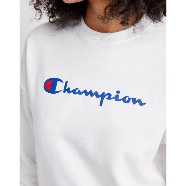 CHAMPION Women's Powerblend Fleece Relaxed Fit Crew - Image 5