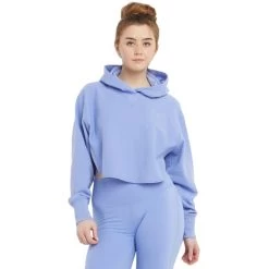 CHAMPION Juniors' Reverse Weave Crop Curve Hem Hoodie