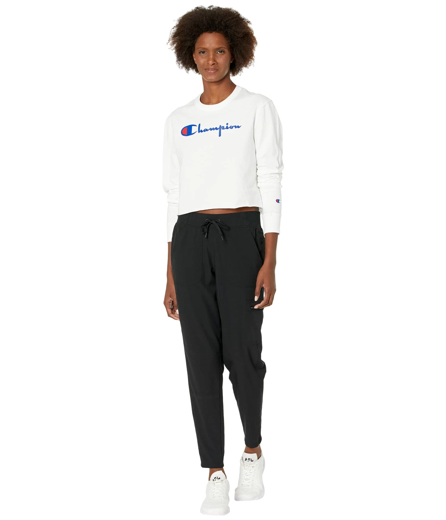 Champion LIFE Boyfriend Long Sleeve Cropped T-Shirt - Image 4