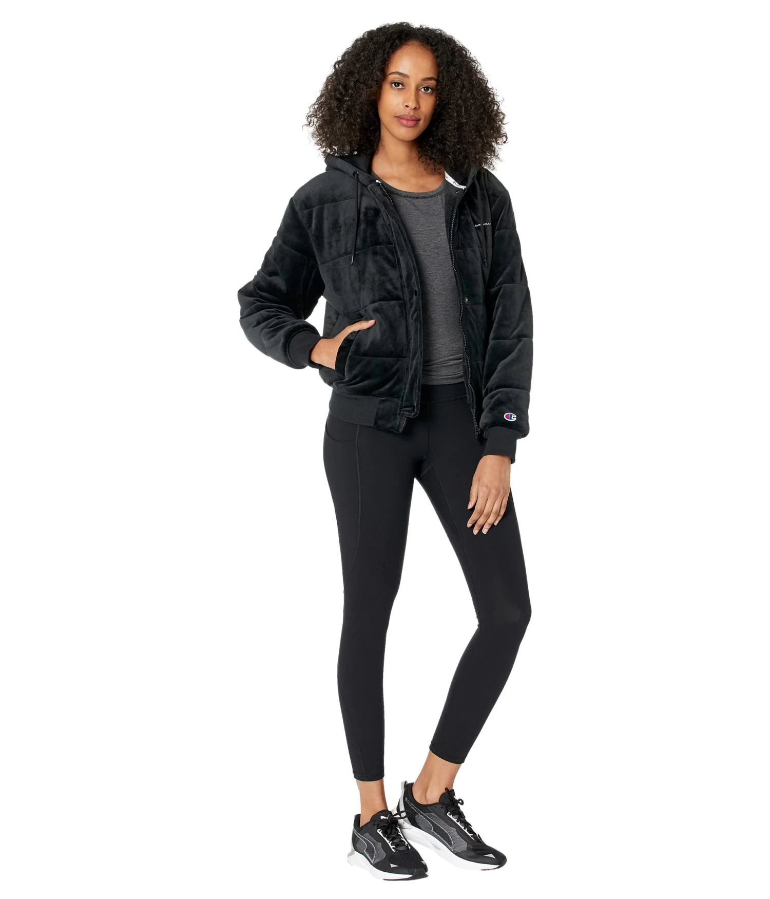 Champion Velour Puffer Jacket - Image 4