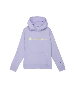 Champion Kids Classic Script Fleece Hoodie (Big Kids)