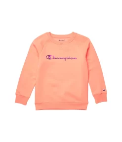 Champion Kids Tie-Dye Fill Script Fleece Crew (Big Kids)