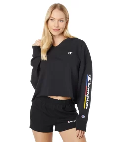 Champion Campus French Terry Split Neck Hoodie