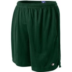 Champion Men's Athletic Dark Green 3.7-Ounce Mesh Short With Pockets