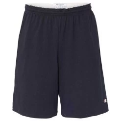 Champion Men's Navy 9" Inseam Cotton Jersey Shorts With Pocket