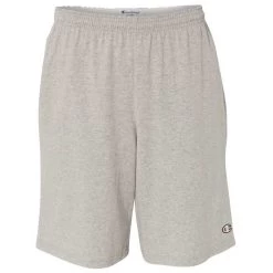 Champion Men's Oxford Grey 9" Inseam Cotton Jersey Shorts With Pocket