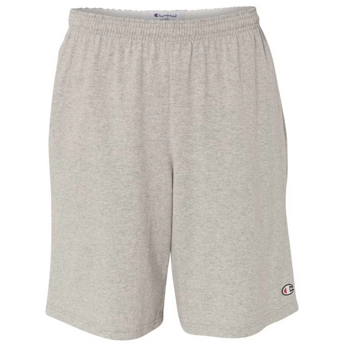 Champion Men's Oxford Grey 9" Inseam Cotton Jersey Shorts With Pocket