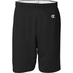 Champion Men's Black 6-Ounce Cotton Gym Short