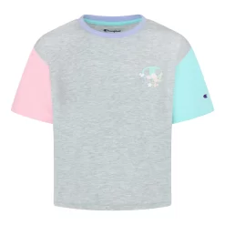 Champion Kids Floral Bouquet Color-Block Boxy Tee (Big Kids)
