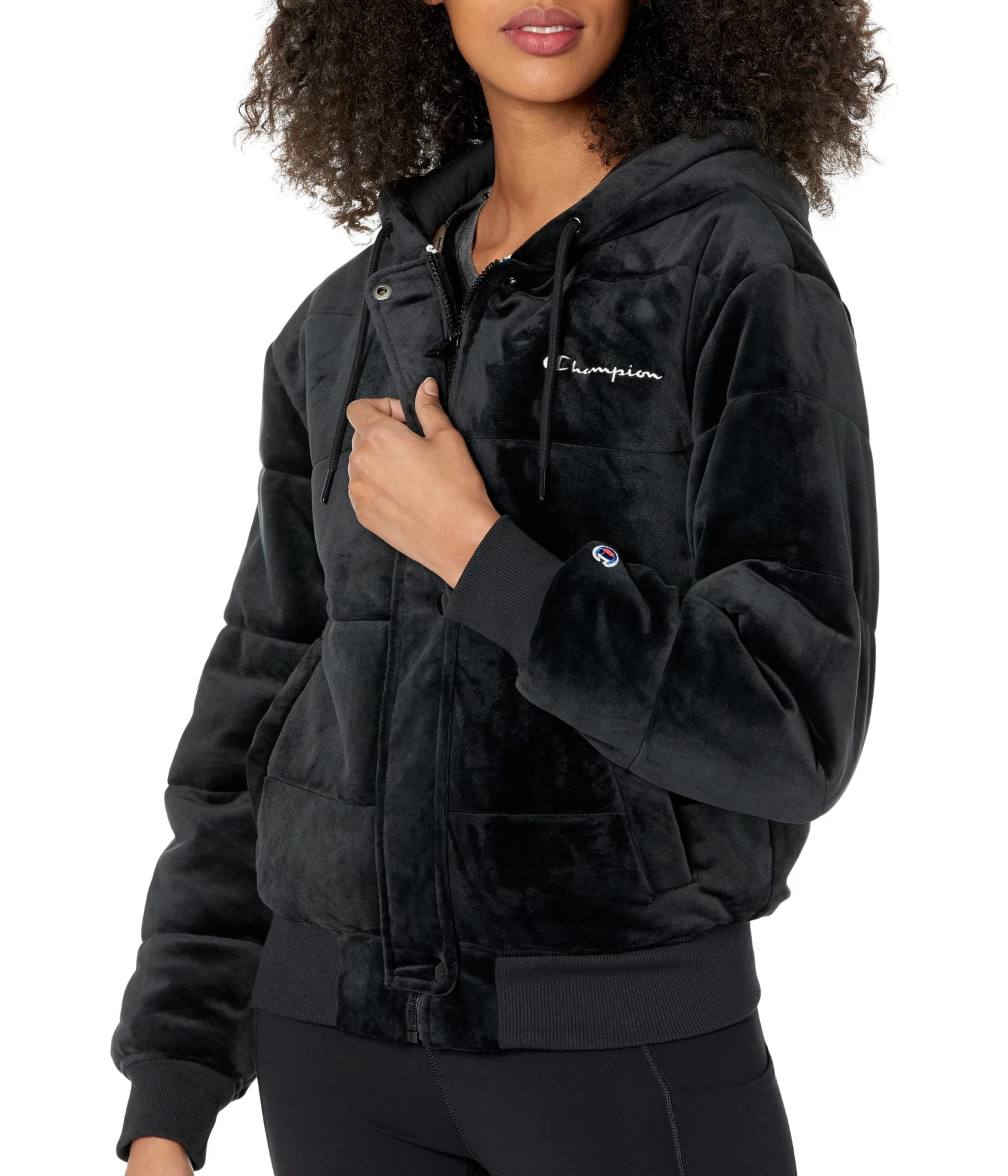 Champion Velour Puffer Jacket - Image 3