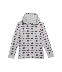 Champion Kids All Over Print Hooded Long Sleeve Tee (Big Kids)