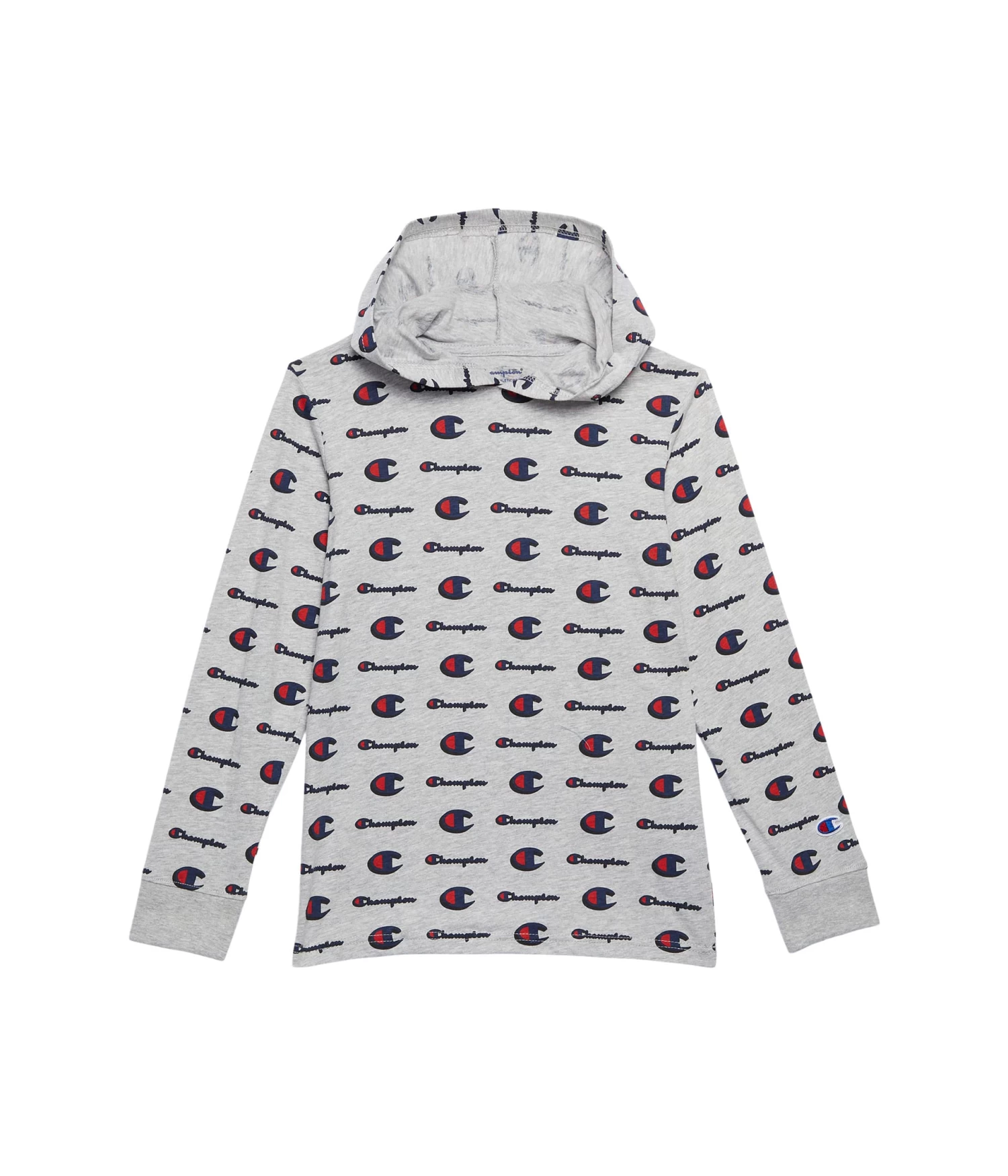 Champion Kids All Over Print Hooded Long Sleeve Tee (Big Kids)