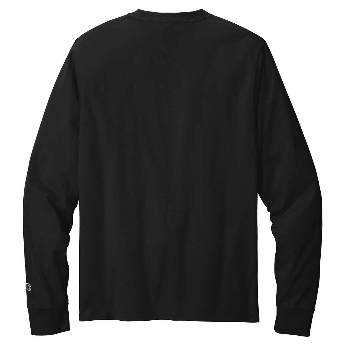 Champion Men's Black Heritage 5.2-oz Jersey Long Sleeve Tee - Image 2