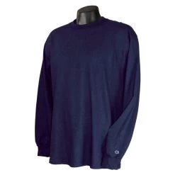 Champion Men's 5.2 Oz Navy L/S Tagless T-Shirt