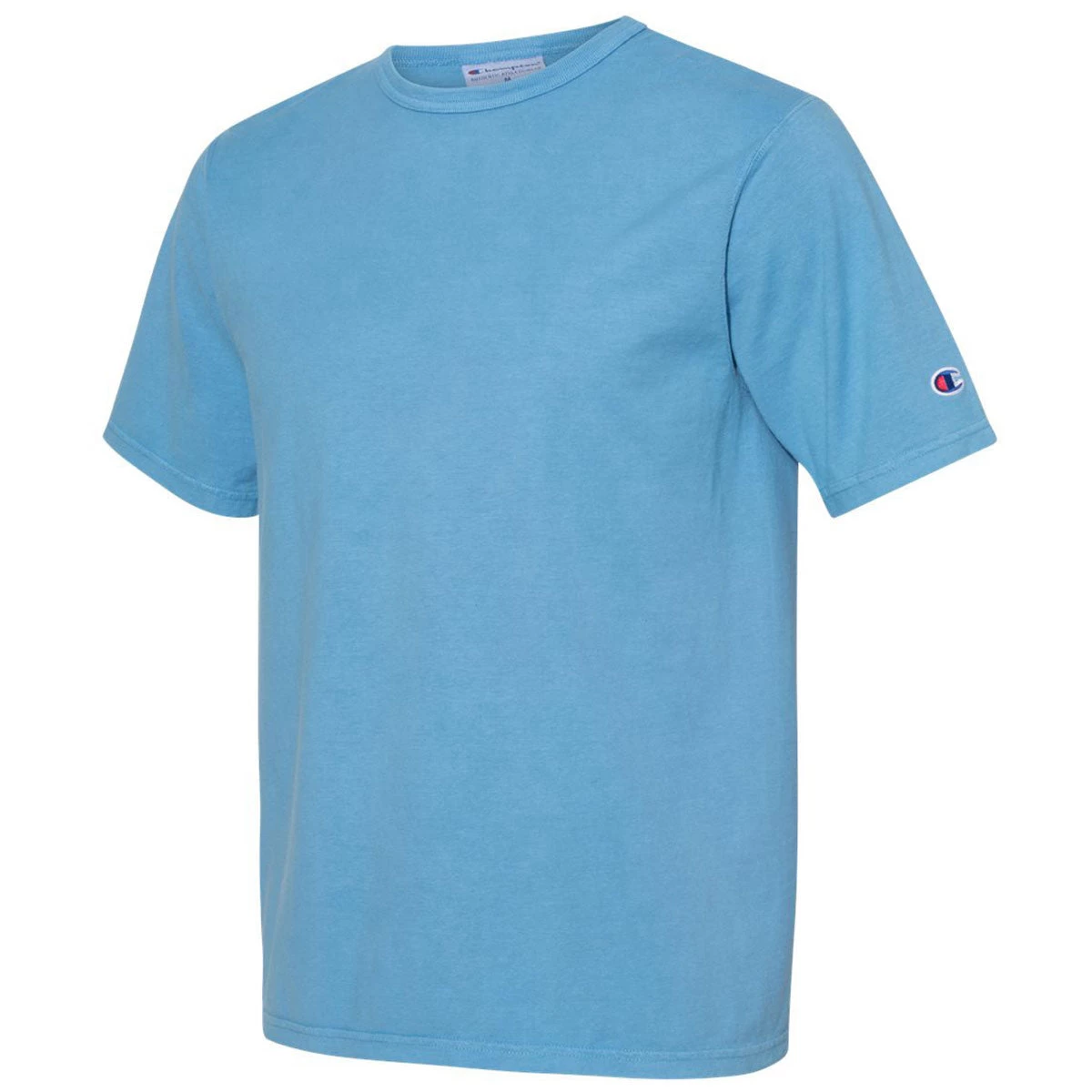 Champion Men's Delicate Blue Garment Dyed Short Sleeve T-Shirt - Image 3