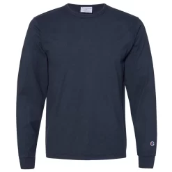 Champion Men's Navy Garment Dyed Long Sleeve T-Shirt