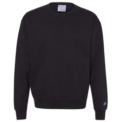 Champion Men's Black Garment Dyed Crewneck