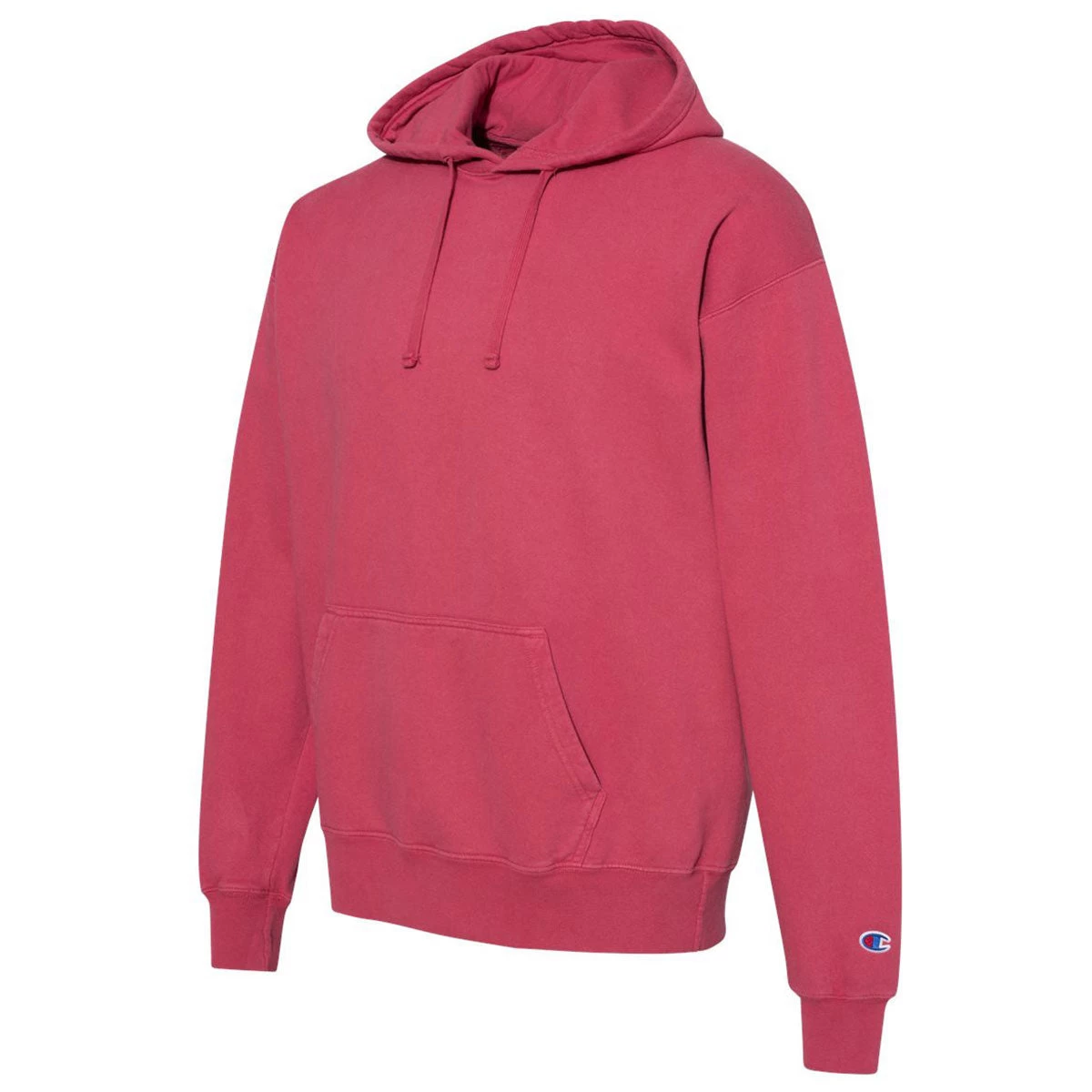 Champion Men's Crimson Garment Dyed Hooded Sweatshirt - Image 3