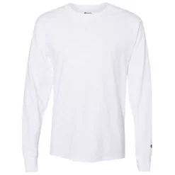 Champion Men's White Premium Fashion Classics Long Sleeve T-Shirt