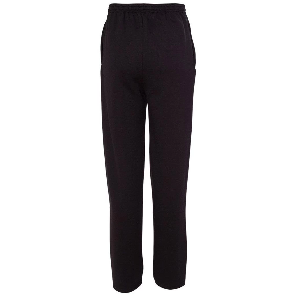 Champion Men's Black Eco 9-Ounce Open-Bottom Fleece Pant With Pocket - Image 2