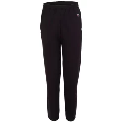Champion Men's Black Eco 9-Ounce Open-Bottom Fleece Pant With Pocket