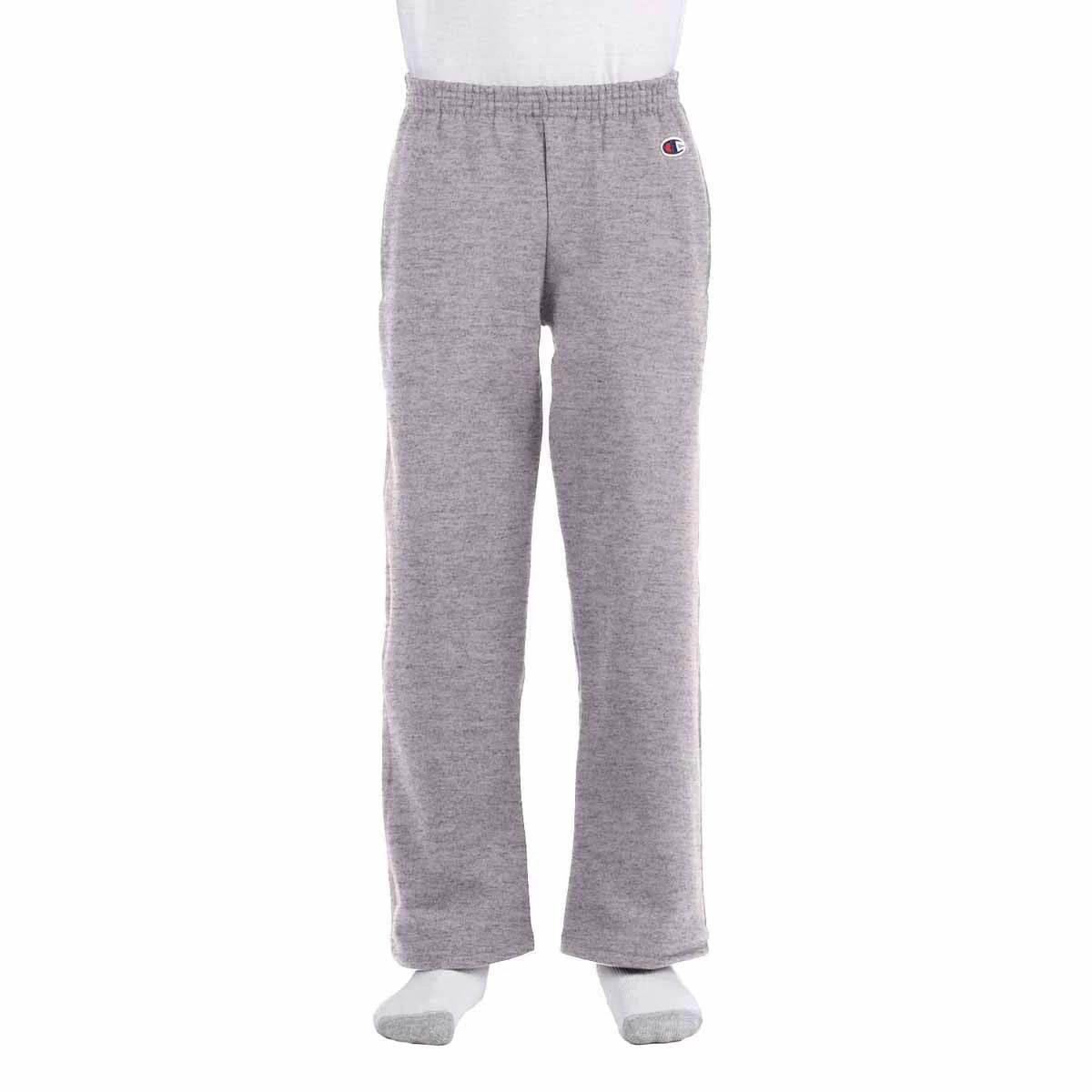 Champion Youth Light Steel Eco 9-Ounce Open-Bottom Fleece Pant - Image 3