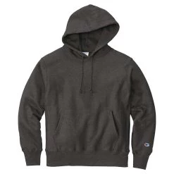 Champion Men's Charcoal Heather Reverse Weave Hooded Sweatshirt