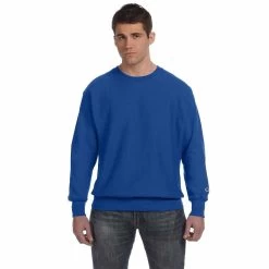 Champion Men's Sport Royal Reverse Weave 12-Ounce Crew