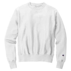 Champion Men's White Reverse Weave Crewneck Sweatshirt