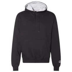 Champion Men's Black Cotton Max Hooded Sweatshirt