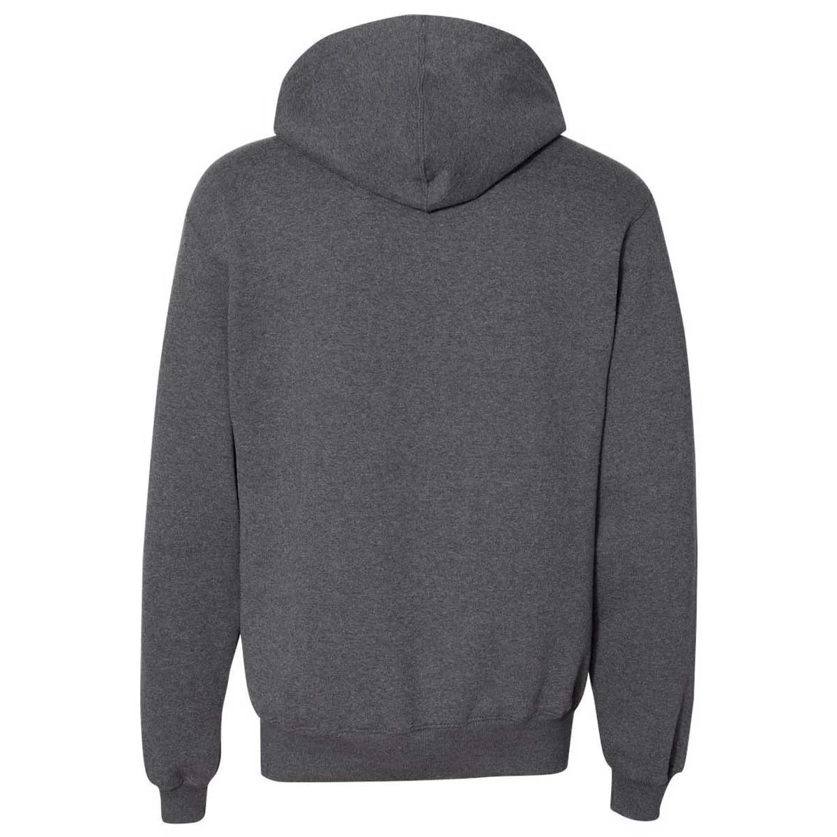 Champion Men's Charcoal Heather Cotton Max Hooded Sweatshirt - Image 2