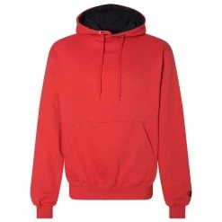 Champion Men's Scarlet Cotton Max Hooded Sweatshirt