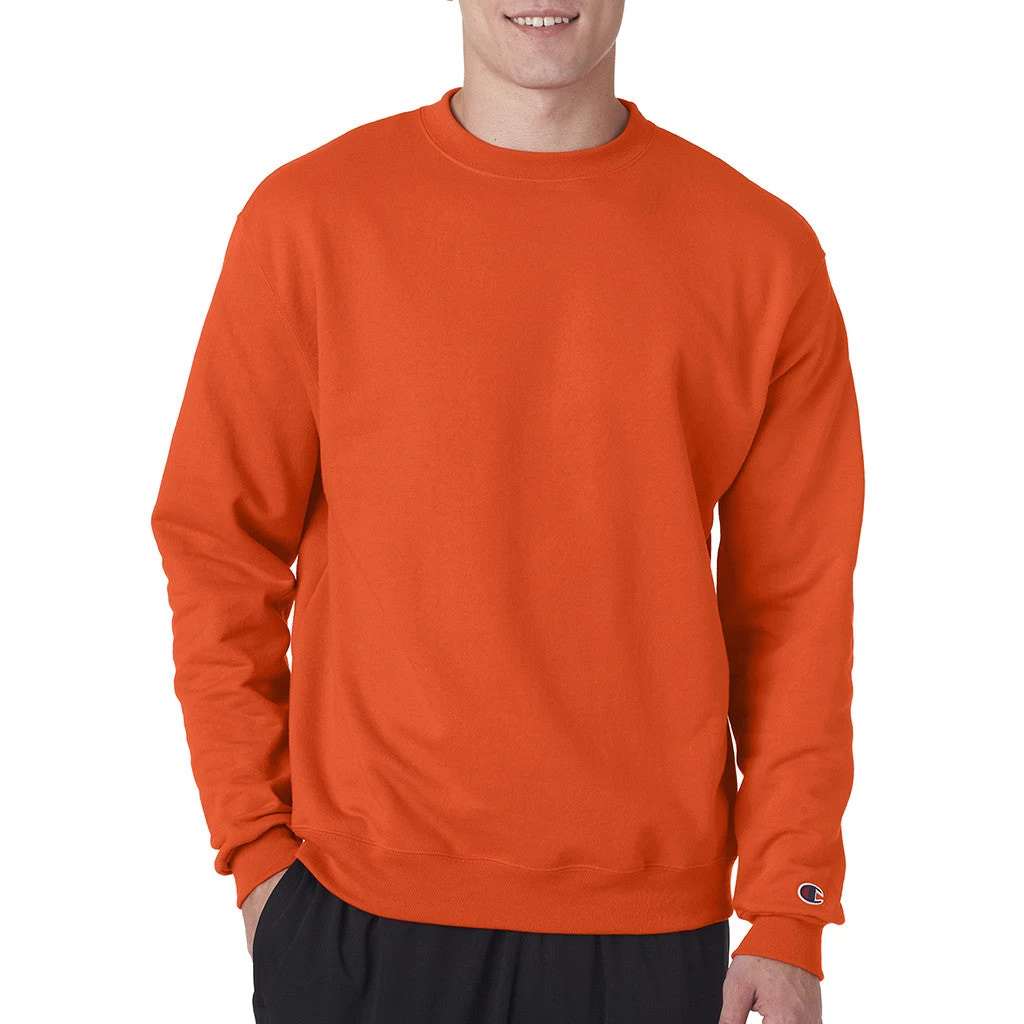 Champion Men's Orange Crewneck Sweatshirt - Image 2