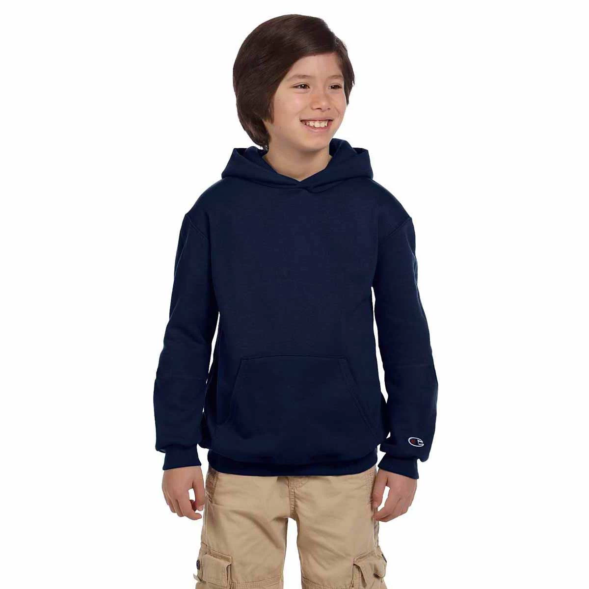 Champion Youth Navy Eco 9-Ounce Pullover Hood - Image 3