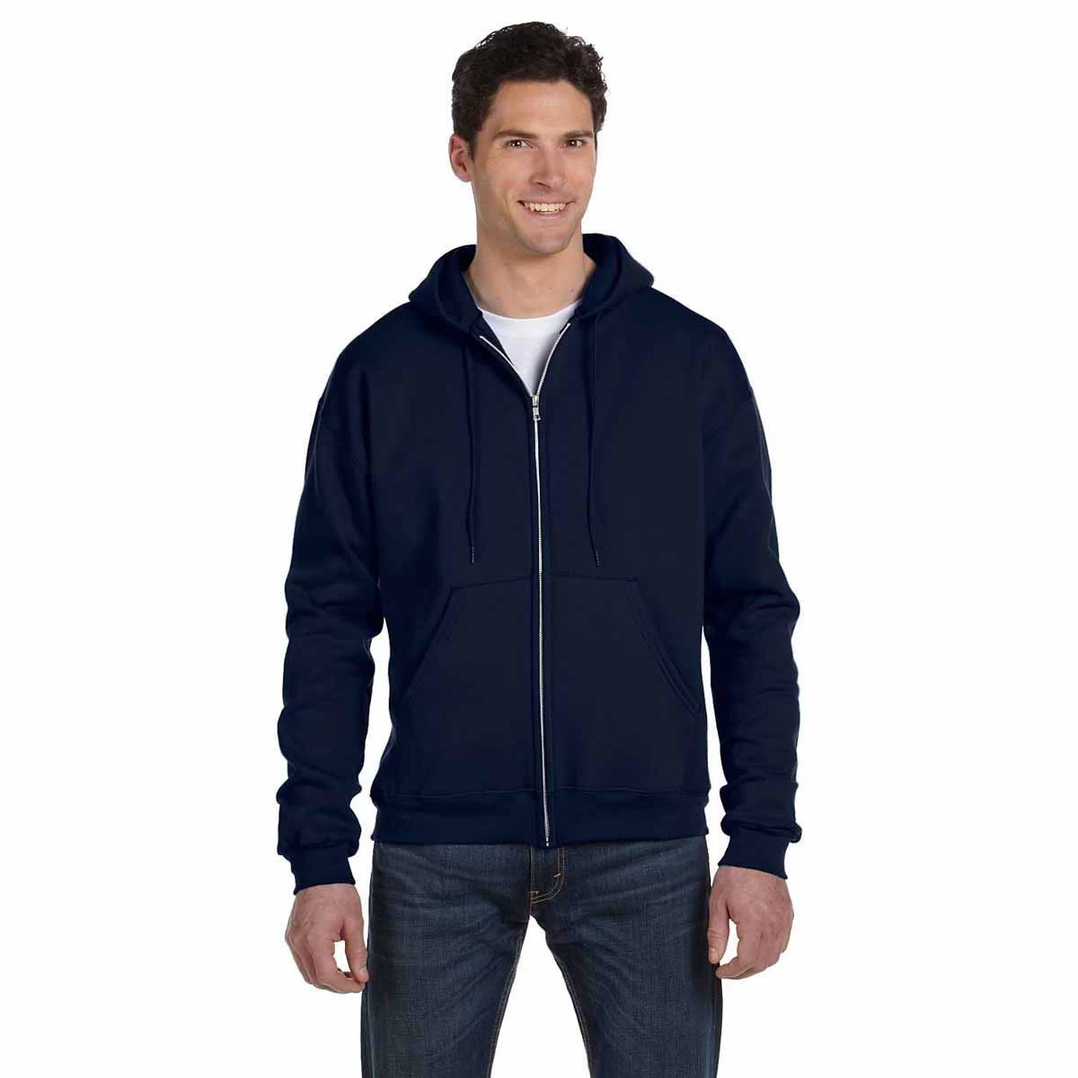 Champion Men's Navy Eco 9-Ounce Full Zip Hoody - Image 4