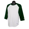 Champion Men's White/Dark Green Baseball T-Shirt