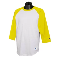 Champion Men's White/Gold Baseball T-Shirt