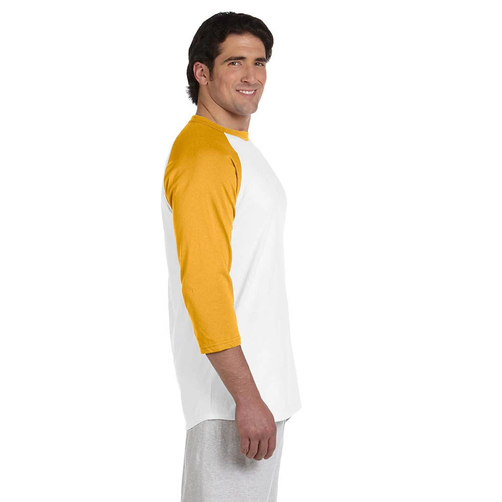 Champion Men's White/Gold Baseball T-Shirt - Image 4