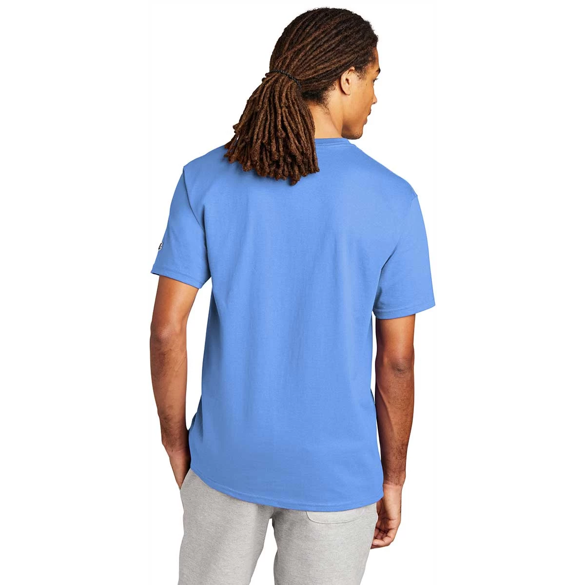 Champion Men's Light Blue Heritage 6-oz Jersey Tee - Image 4