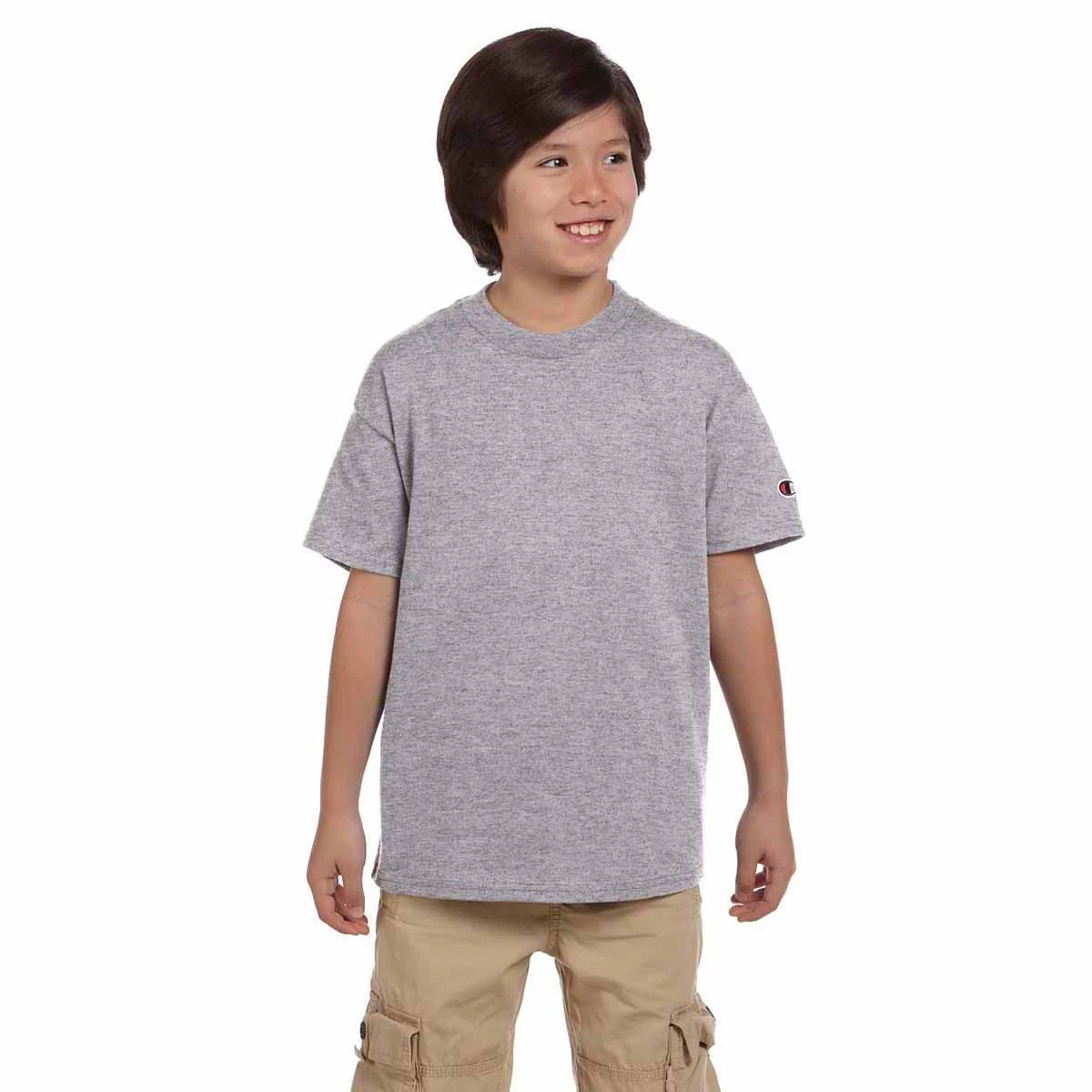 Champion Youth Light Steel 6.1-Ounce Short-Sleeve T-Shirt - Image 2
