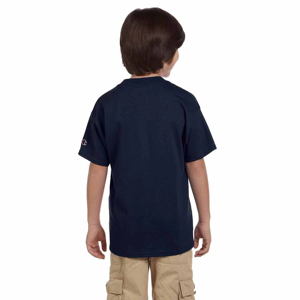 Champion Youth Navy 6.1-Ounce Short-Sleeve T-Shirt - Image 3